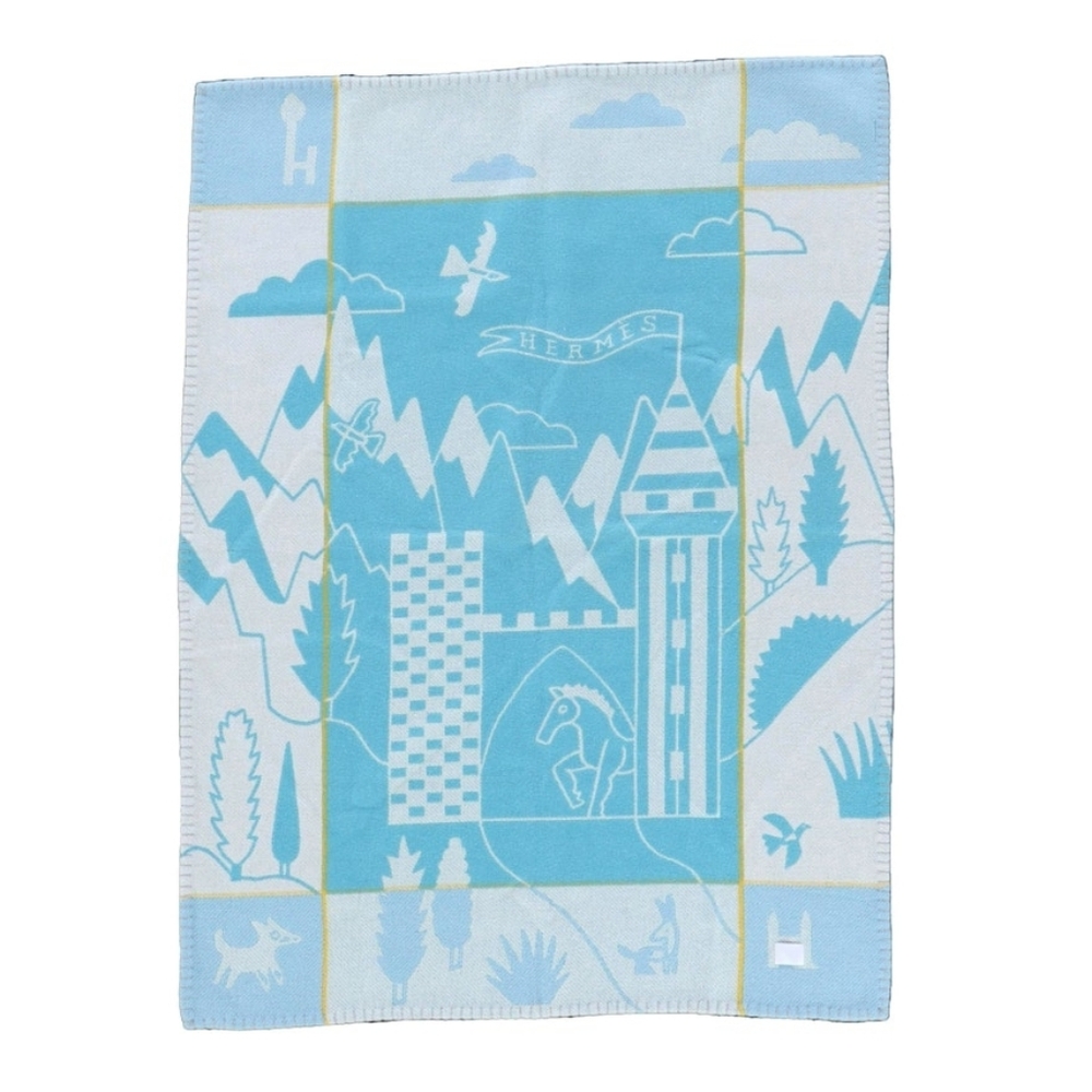 Hermès Merino Wool/Cashmere Avalon Epopee Crib Blanket